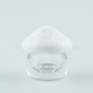Mushroom Shape Transparent Acrylic Refillable Container with PP Plastic Cover, Portable Travel Lipstick Face Cream Jam Jar, Clear, 4.48x4.48cm, Capacity: 10g(PW-WG73815-09)