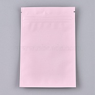 Solid Color Plastic Zip Lock Bags, Resealable Aluminum Foil Pouch, Food Storage Bags, Pink, 15x10cm, Unilateral Thickness: 3.9 Mil(0.1mm)(OPP-P002-B03)