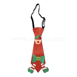 Chistmas Theme Non-woven Fabrics Necktie, for Boy, with Elastic Band, Fairy, Inner Diameter: 77~137mm(AJEW-L092-A06)