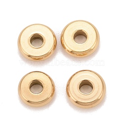 Ion Plating(IP) 304 Stainless Steel Spacer Beads, Donut, Golden, 8x2.5mm, Hole: 3mm(STAS-F136-04G)