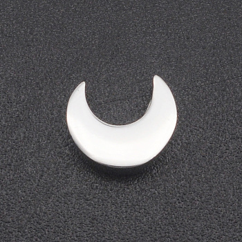 201 Stainless Steel Charms, for Simple Necklaces Making, Stamping Blank Tag, Laser Cut, Crescent, Stainless Steel Color, 8x7x3mm, Hole: 1.6mm