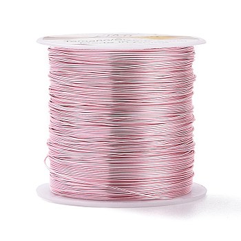 Round Copper Craft Wire Copper Beading Wire, Long-Lasting Plated, Pink, 24 Gauge, 0.5mm, about 75.45 Feet(23m)/roll