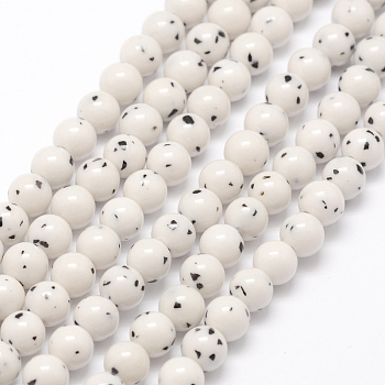 Natural Yellow Jade Beads, Imitation Bodhi, Round, Beige, about 4mm in diameter, hole: 0.8mm, about 100pcs/strand, 16 inch
