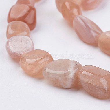 Chapelets de perles de sunstone naturelle naturelles(G-F439-04)-3
