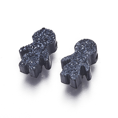 11mm Black Human Resin Beads