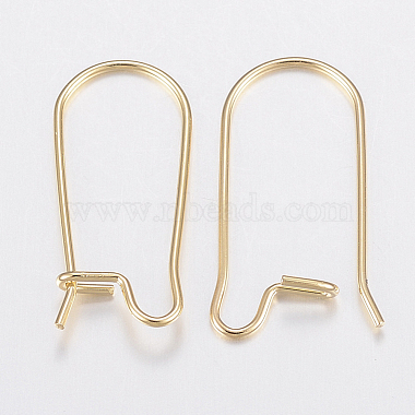 304 Stainless Steel Hoop Earrings Findings Kidney Ear Wires(A-STAS-H436-03)-2