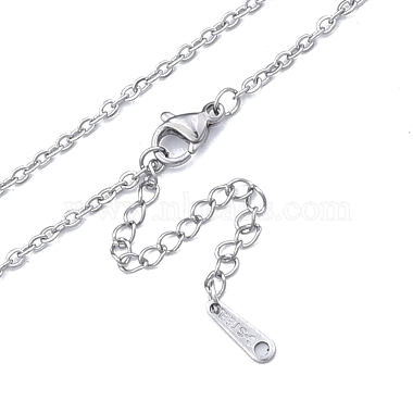 304 Stainless Steel Cable Chains Necklace for Men Women(NJEW-N050-A04-S20)-2