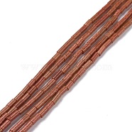 Synthetic Goldstone Beads Strands, Column, 4x2.5mm, Hole: 1mm, about 87pcs/strand, 14.88~15.12 inch(37.8~38.4cm)(G-M389-18)