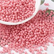 MIYUKI Round Rocailles Beads, Japanese Seed Beads, (RR4465) Duracoat Dyed Opaque Guava, 8/0, 3mm, Hole: 1mm, about 422~455pcs/bottle, 10g/bottle(SEED-JP0009-RR4465)