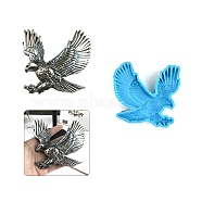 DIY Eagle Display Decoration Silicone Molds, Resin Casting Molds, For UV Resin, Epoxy Resin Jewelry Making, Deep Sky Blue, 107x121x18mm(SIMO-H010-09)