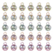 UV Plating Rainbow Iridescent Transparent Acrylic Pendant, Bell Charms, Mixed Color, 20.5x15.5mm, Hole: 3.5mm(OACR-P010-06)