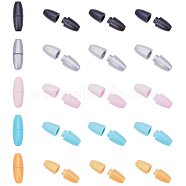 Plastic Breakaway Clasps, For Rubber Silicone Teething Necklaces, Mixed Color, 24x9mm, Hole: 2.5mm(KY-PH0007-11)