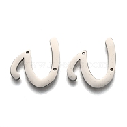 304 Stainless Steel Links Connectors, Letter, Letter.U, 18x16x1.5mm, Hole: 0.9mm(STAS-Y006-60P-U)