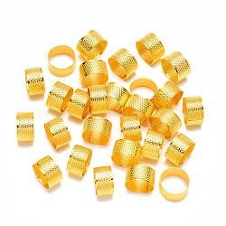 Iron Sewing Thimbles, Finger Protector himbles, for Craft Accessories DIY Sewing Tools, Golden, 18x10mm; Inner Diameter: 16mm(TOOL-T007-01G)