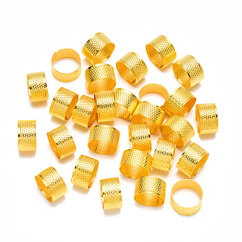 Iron Sewing Thimbles, Finger Protector himbles, for Craft Accessories DIY Sewing Tools, Golden, 18x10mm, Inner Diameter: 16mm