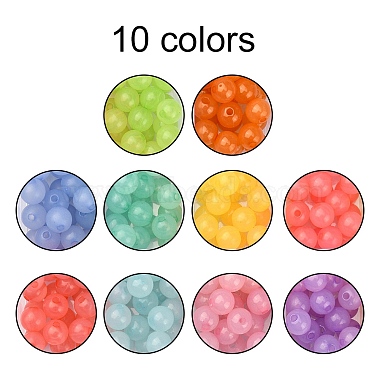 250Pcs 10 Colors Imitation Jelly Acrylic Beads(MACR-CJ0001-35)-3