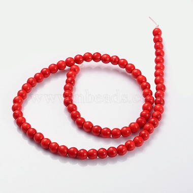 Synthetical Howlite Beads Strands(G609-6mm)-3
