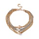Brass Box Chains Multi-strand Necklaces(NJEW-C040-01B)-1
