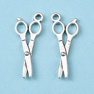 Alloy Pendants, Scissors, Cadmium Free & Nickel Free & Lead Free, Antique Silver, 27x10x2mm, Hole: 2mm(PALLOY-A15523-AS-NF)