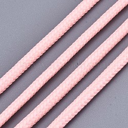 Luminous Polyester Braided Cords, Pink, 3mm, about 100yard/bundle(91.44m/bundle)(OCOR-T015-01P)