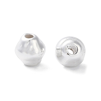Alloy Spacer Beads, Long-Lasting Plated, Bicone, Silver, 6x6mm, Hole: 1.5mm