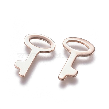 Rose Gold Key Stainless Steel Charms