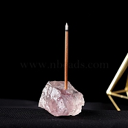Natural Raw Rose Quartz  Incense Holder, Reiki Energy Stone Display Decoration, for Healing Meditation, Nugget, 40~60mm(PW-WG14720-25)