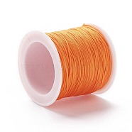 Nylon Thread, DIY Material for Jewelry Making, Dark Orange, 1mm, 100yards/roll(X-NWIR-K013-B10)