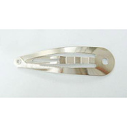 Iron Snap Hair Clip Findings, Platinum, 39mm(IFIN-F119-1)