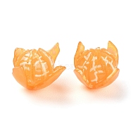 Opaque Acrylic Pendants, Orange, Orange, 14~15.5x12.5~13.5mm, Hole: 1~1.2mm(SACR-D007-06)