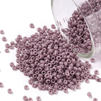TOHO Round Seed Beads, Japanese Seed Beads, (52) Opaque Lavender, 15/0, 1.5mm, Hole: 0.7mm, about 135000pcs/pound