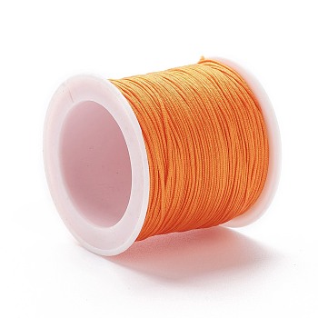 Nylon Thread, DIY Material for Jewelry Making, Dark Orange, 1mm, 100yards/roll