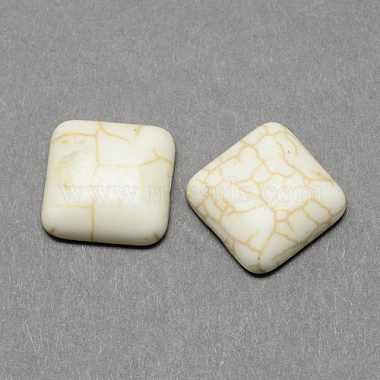 8mm WhiteSmoke Square Synthetic Turquoise Cabochons