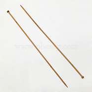 Bamboo Single Pointed Knitting Needles, Peru, 400x8x3mm, 2pcs/bag(TOOL-R054-3.0mm)