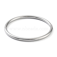 201 Stainless Steel Hinged Bangle, Ring, Inner Diameter: 2-3/8x2 inch(6x5.05cm)(STAS-Z057-01A)