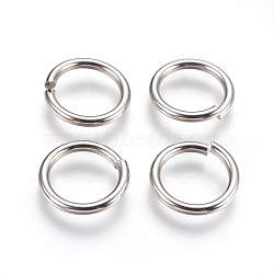 304 Stainless Steel Open Jump Rings, Stainless Steel Color, 12 Gauge, 16x2mm, Inner Diameter: 12mm, 260pcs/bag(STAS-P212-25P-15)