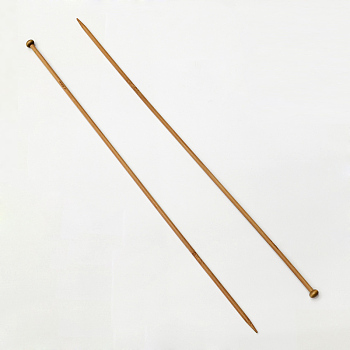 Bamboo Single Pointed Knitting Needles, Peru, 400x8x3mm, 2pcs/bag