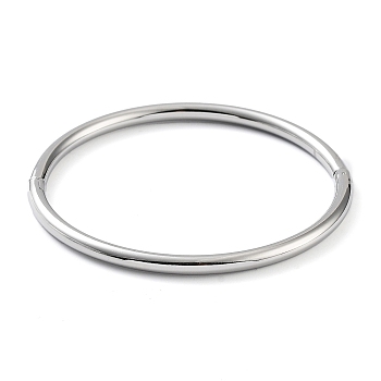 201 Stainless Steel Hinged Bangle, Ring, Inner Diameter: 2-3/8x2 inch(6x5.05cm)