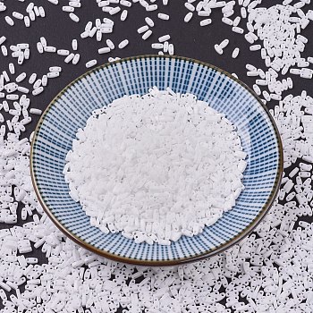 MIYUKI Quarter TILA Beads, Japanese Seed Beads, 2-Hole, (QTL402) White, 5x1.2x1.9mm, Hole: 0.8mm, about 2400pcs/50g
