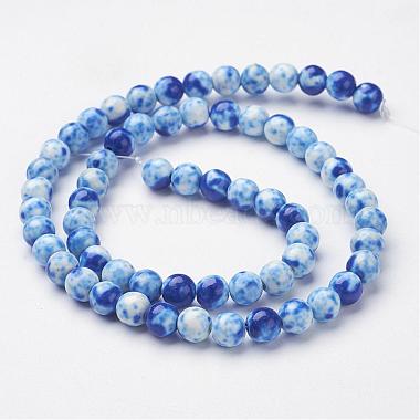 Chapelets de perles en jade de océan blanc synthétique(G-J350-4mm-02)-2