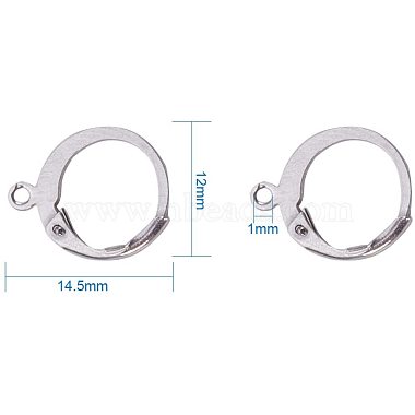 304 Stainless Steel Leverback Earring Settings(STAS-PH0018-33P)-2