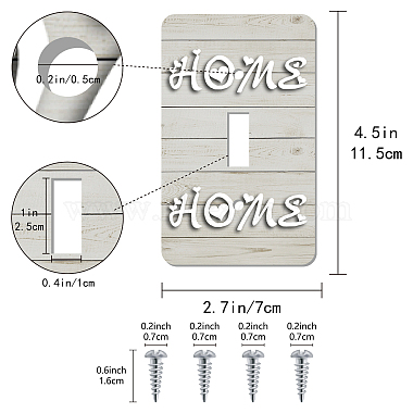 CREATCABIN 2Pcs Acrylic Light Switch Plate Outlet Covers(DIY-CN0001-93E)-3