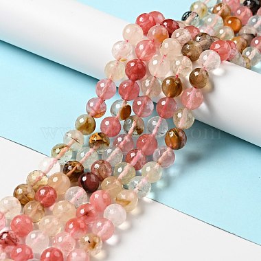 Cherry Quartz Glass Beads Strands(G-P476-01D-01)-2