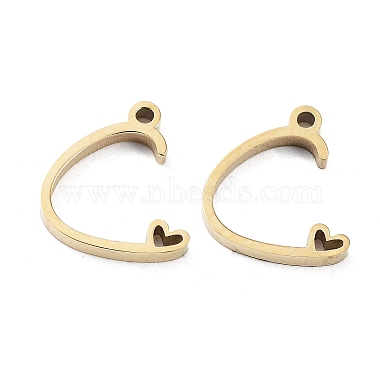 Real 14K Gold Plated Letter C 304 Stainless Steel Charms