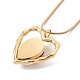 Natural Quartz Heart Pendant Necklace with 304 Stainless Steel Snake Chain(NJEW-K244-01G)-2