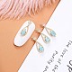 Chinese lute Shape Brass Micro Pave Clear Cubic Zirconia Nail Gems Set(MRMJ-T015-41-M)-3