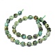 Brins de perles turquoises africaines naturelles (jaspe)(G-O201B-65A)-3