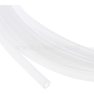 Silicone Cord, Round, White, 6000x8mm, Inner Diameter: 5mm(FIND-WH0003-31)