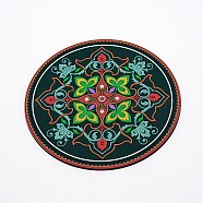 Silicone Hot Pads Holders, for Cooking and Baking Mat, Round & Flower Pettern, Dark Green, 168x3mm(BT-TAC0001-04A-04)