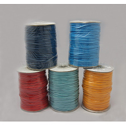 Korea Waxed Cord, Waxed Polyester Cord, Mixed Color, 1.5mm, about 87.48~92.95 yards(80~85m)/roll(YC-N002-M)
